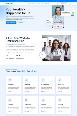 藍(lán)色響應(yīng)式網(wǎng)絡(luò)醫(yī)療服務(wù)公司網(wǎng)模板-Toy模板網(wǎng)編號(hào)6082